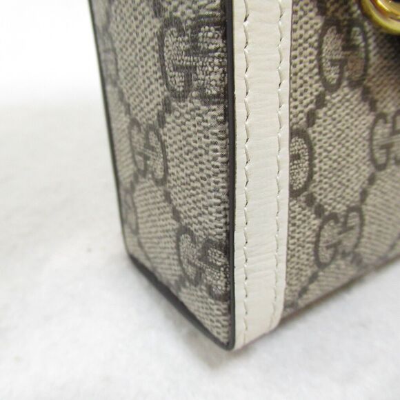 Gucci Horsebit Shoulder Bag Canvas Gg #126433G11B - Picture 9 of 10